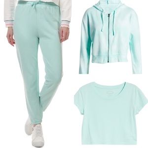 3 piece set - hoodie, joggers, crop top